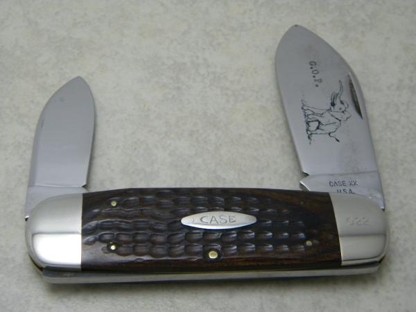 Case XX 4 Dot (1974) Wood 6250 G.O.P. Ronald Regan's Budget Cutter Elephant Toe Knife