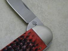 Case XX USA 2001 Tested Red Bone 6250 Etched Elephant Toe Knife