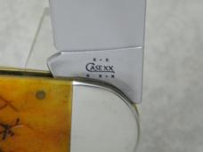 Case XX USA 2003 Orange Barbed Wire Bone 6250 Elephant Toe Knife