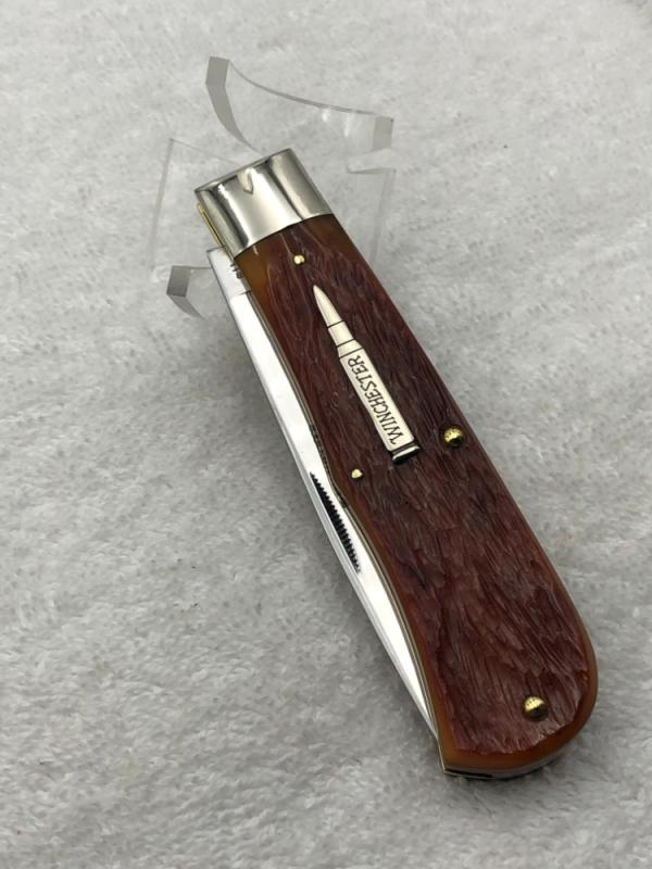 Winchester 1996 Cartridge Series Trade Mark 1 Blade Pocket Knife #19111 Winchester 1996 Cartridge Series Trade Mark 1 Blade Pocket Knife #19111