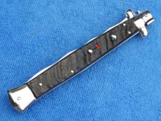  13"  Italian Stiletto Genuine Rams-Horn Handles- SS Kriss Blade