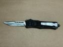 CobraTec OTF Auto Knife Small Drop Point Satin D2 Black Aluminum