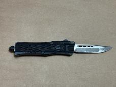 CobraTec OTF Auto Knife Small Drop Point Satin D2 Black Aluminum