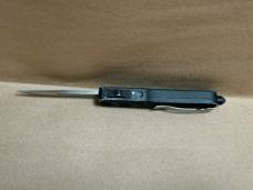 CobraTec OTF Auto Knife Small Drop Point Satin D2 Black Aluminum