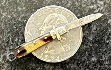 Antique Miniature Folding Stiletto Knife, France