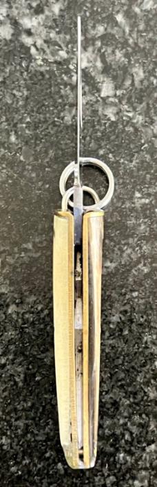 Rare Miniature Keychain Folding Catalana Knife, Great Horn, Italy