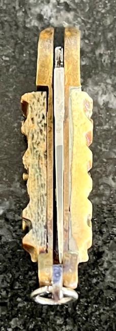 Rare Miniature Keychain Folding Catalana Knife, Great Ram Horn, Italy