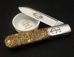 Great Eastern Cutlery #15 TC Barlow Glitter Gold Acrylic GEC 152121