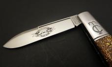 Great Eastern Cutlery #15 TC Barlow Glitter Gold Acrylic GEC 152121
