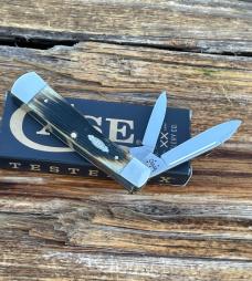 CASE XX *** 2005 OLIVE GREEN BARNBOARD JIGGED BONE LARGE GUNSTOCK
