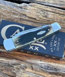 CASE XX *** 2005 OLIVE GREEN BARNBOARD JIGGED BONE LARGE GUNSTOCK