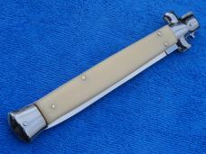 New- 13" Italian Stiletto Knife acrylic Ivory handles Dagger grind Blade