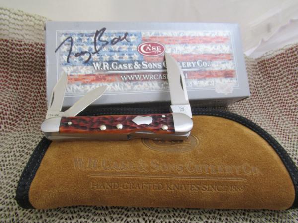 Case XX 2014 Tony Bose Chestnut Bone Wharncliff Split Back Whittler Pattern # TB632014 154CM