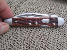 Case XX 2014 Tony Bose Chestnut Bone Wharncliff Split Back Whittler Pattern # TB632014 154CM
