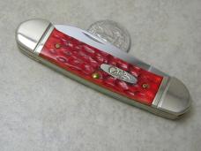 Case XX USA 62131 8 Dot Red and Green Bone Canoe Knife 