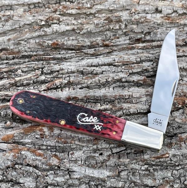 CASE XX *** 2001 CRANBERRY JIGGED BONE SILVER SCRIPT GRAND DADDY BARLOW