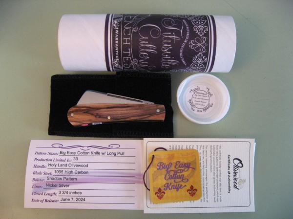   DANIELS FAMILY KNIFE BRANDS-TITUSVILLE CUTLERY-BIG EASY COTTON-HOLY LAND OLIVEWOOD #2