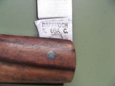 DANIELS FAMILY KNIFE BRANDS-NAPANOCH KNIFE CO.-LITTLE MAN JACK-HOLY LAND OLIVEWOOD #2