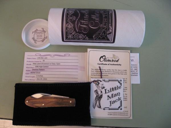   DANIELS FAMILY KNIFE BRANDS-TITUSVILLE CUTLERY-LITTLE MAN JACK-HOLY LAND OLIVEWOOD #3