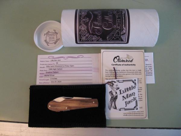   DANIELS FAMILY KNIFE BRANDS-TITUSVILLE CUTLERY-LITTLE MAN JACK-HOLY LAND OLIVEWOOD #2