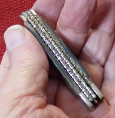  1993 CASE XX USA PEANUT WITH CUSTOM FILE WORK AND ABALONE HANDLES  (M.O. OR CHECK )