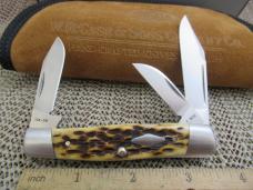 Case XX 2015 Tony Bose Peach Seed Jigged Antique Bone  Cattle Knife Pattern # TB632015  154CM