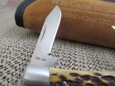 Case XX 2015 Tony Bose Peach Seed Jigged Antique Bone  Cattle Knife Pattern # TB632015  154CM