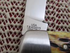 Case XX 2015 Tony Bose Peach Seed Jigged Antique Bone  Cattle Knife Pattern # TB632015  154CM