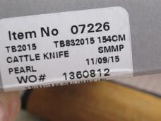Case XX 2015 Tony Bose  Mother of Pearl Cattle Knife Pattern # TB832015  154CM