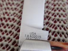Case XX 2015 Tony Bose Peach Seed Chestnut Bone  Cattle Knife Pattern # TB632015  154CM