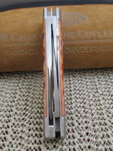 Case XX 2015 Tony Bose Peach Seed Chestnut Bone  Cattle Knife Pattern # TB632015  154CM