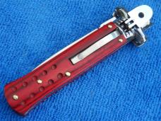 7.5"  Leverlock Stiletto switchblade knife rosewood Handles Dagger Blade II