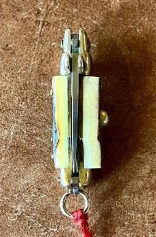 Beautiful Stag Miniature Switchblade Knife, Older Style From Italy