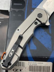 Zero Tolerance ZT0220 Anso S35VN TI Flipper New In Box Discontinued