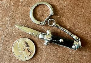 Miniature Keychain Switchblade Knife, Japan, Unused