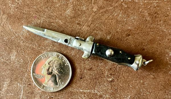 Miniature Keychain Switchblade Knife, Japan, Used