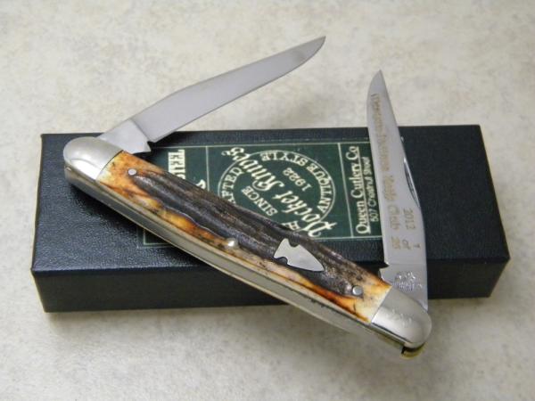 Queen City Titusville PA Classics #66 Western IN Knife Club Stag Muskrat Knife NIB Queen City Titusville PA Classics #66 Western IN Knife Club Stag Muskrat Knife NIB