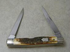 Queen City Titusville PA #27 Classics Burnt Stag Muskrat Knife NIB