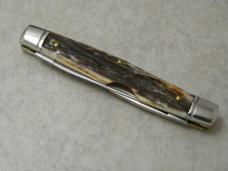 Queen City Titusville PA #27 Classics Burnt Stag Muskrat Knife NIB