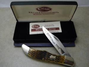 Case Brothers Cutlery Western IN Knife Club Bone 6165 Folding Hunter Knife NIB