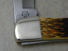 Case Brothers Cutlery Western IN Knife Club Bone 6165 Folding Hunter Knife NIB