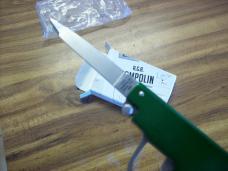 A.G.A. Campolin Rare Italian Gun Knife in Green Circa 2019 UNUSED W/Box