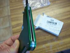 A.G.A. Campolin Rare Italian Gun Knife in Green Circa 2019 UNUSED W/Box