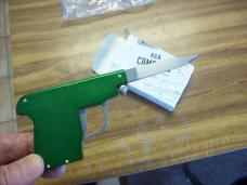 A.G.A. Campolin Rare Italian Gun Knife in Green Circa 2019 UNUSED W/Box