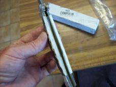 A. G. A. Campolin Maniago, Italy Maltese Cross Bayonet 11 Incher Lockback W/Genuine Stag/Antler NIB