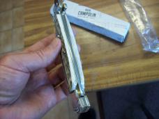 A. G. A. Campolin Maniago, Italy Maltese Cross Bayonet 11 Incher Lockback W/Genuine Stag/Antler NIB