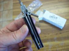 A. G. A. Campolin Dominus Lever Maltese Cross 6 Incher W/Brazilian Horn Handles  NIB