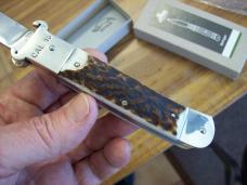 Hubertus Knife Shellpuller Patronenzieher Solingen Germany Stag/Antler Large Size 11 UNUSED NIB.