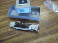Hubertus Knife Shellpuller Patronenzieher Solingen Germany Stag/Antler Large Size 11 UNUSED NIB.