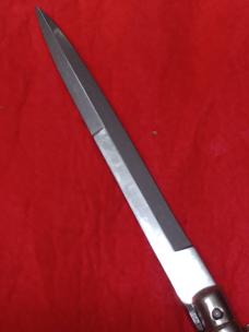 11" Vintage Stiletto Italy black acrylic. 